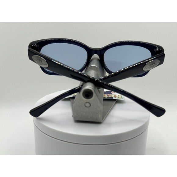 Vintage Y2K Sunglasses NOS 2000s Blue Lens Coach HC6009 Blue Rectangle Zyl Frame main image 4